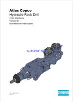 Atlas Copco Hydraulic Rock Drill COP 3060MUX Version B Maintenance Manual