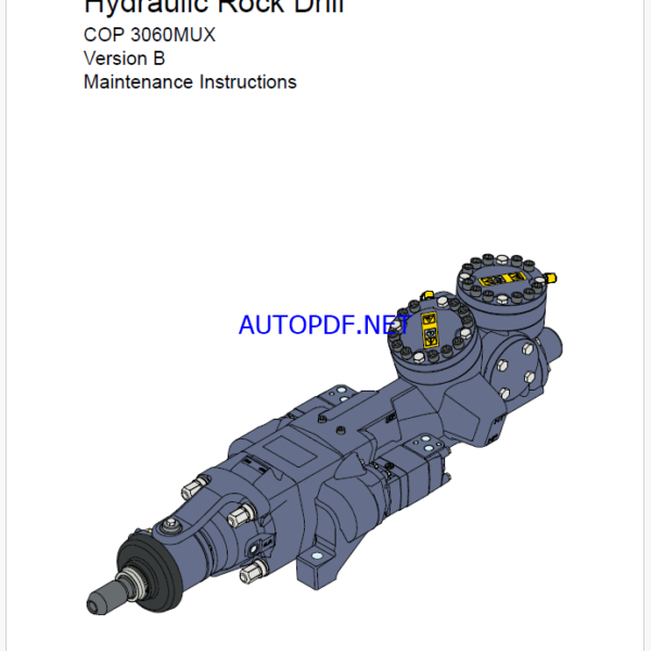 Atlas Copco Hydraulic Rock Drill COP 3060MUX Version B Maintenance Manual