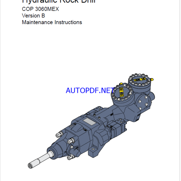 Atlas Copco Hydraulic Rock Drill COP 3060MEX Version B Maintenance Manual