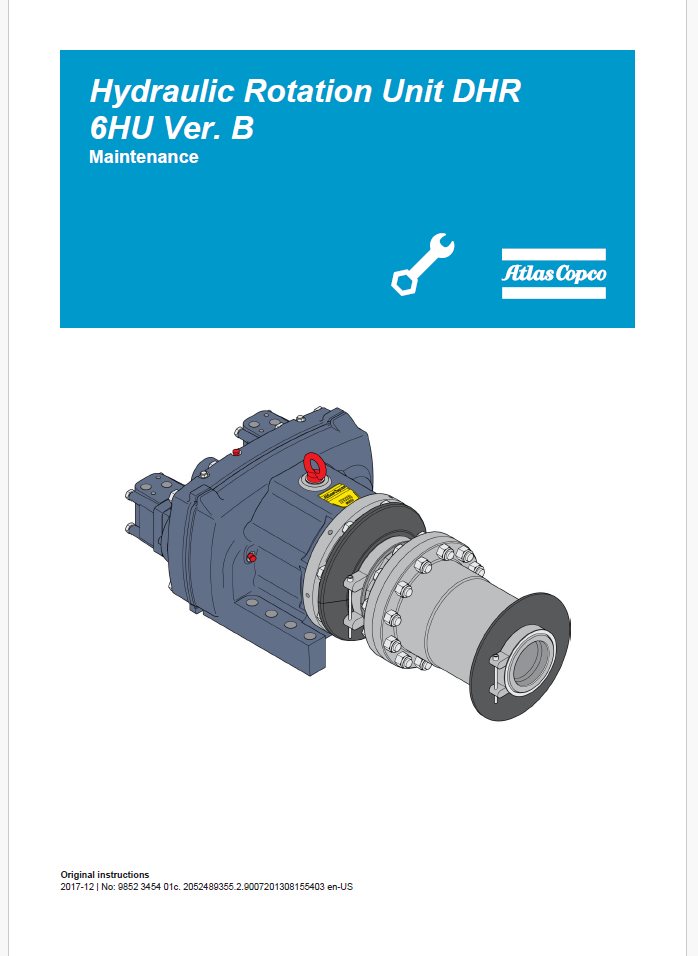 Atlas Copco Hydraulic Rotation Unit DHR 6HU Ver. B Maintenance Manual