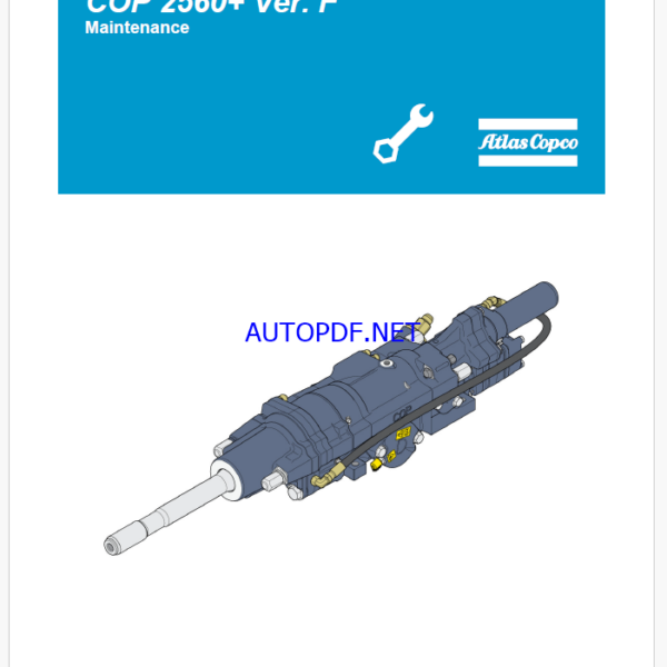 Atlas Copco Hydraulic Rock Drill COP 2560+ Ver. F Maintenance Manual