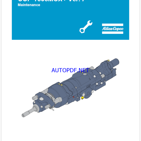 Atlas Copco Hydraulic Rock Drill COP 1838MUX+ Ver. F Maintenance Manual