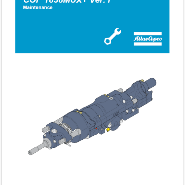 Atlas Copco Hydraulic Rock Drill COP 1838MUX+ Ver. F Maintenance Manual