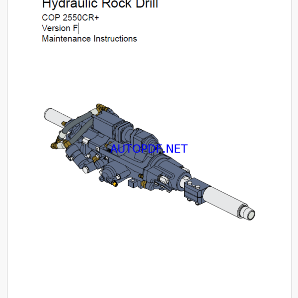 Atlas Copco Hydraulic Rock Drill COP 2550CR+ Version F Maintenance Manual