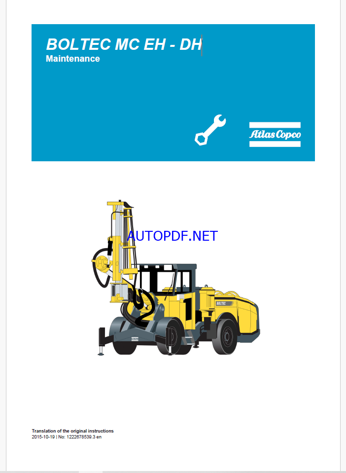 Atlas Copco Boltec MC EH DH Maintenance ManualAtlas Copco Boltec MC EH DH Maintenance Manual