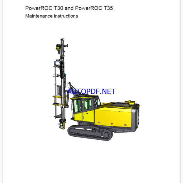 Atlas Copco PowerROC T30 and PowerROC T35 Maintenance Manual