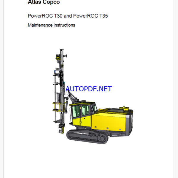 Atlas Copco PowerROC T30 and PowerROC T35 Maintenance Manual