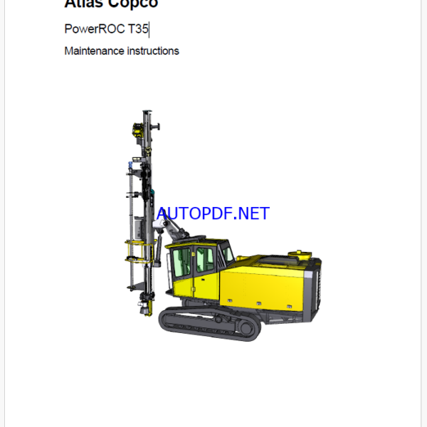 Atlas Copco PowerROC T35 Maintenance Manual