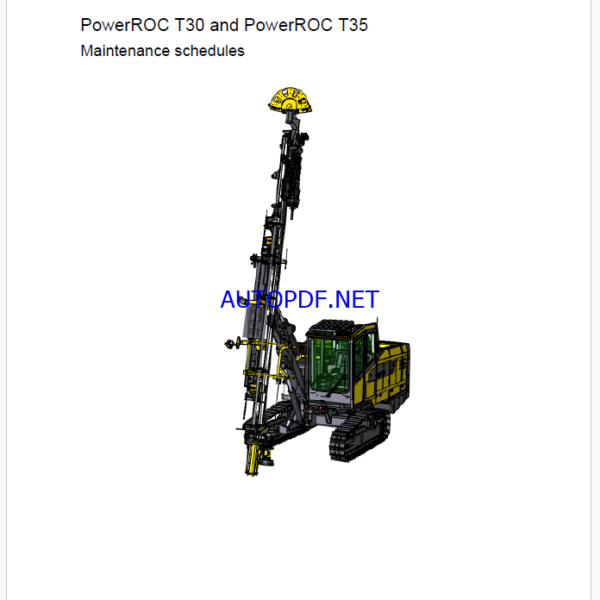 Atlas Copco PowerROC T30 and PowerROC T35 Maintenance Manual