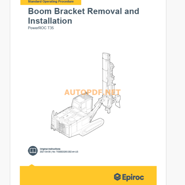 Epiroc PowerROC T35 Component Removal and Installation Instructions