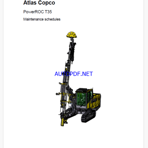 Atlas Copco PowerROC T35 Maintenance Manual