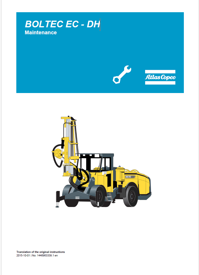 Atlas Copco BOLTEC EC - DH Maintenance Manual