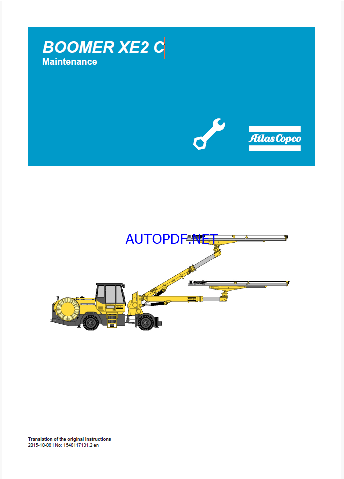 Atlas Copco BOOMER XE2 C Maintenance Manual