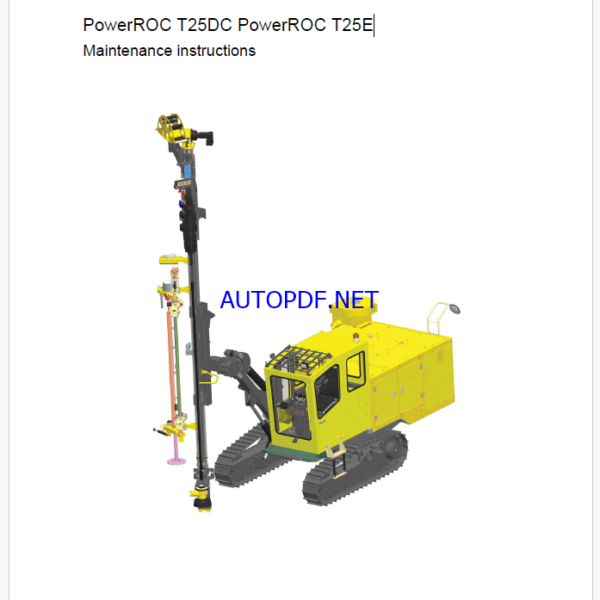 Atlas Copco PowerROC T25DC PowerROC T25E Maintenance Manual