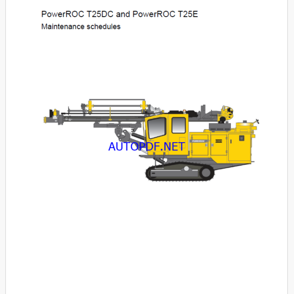 Atlas Copco PowerROC T25DC PowerROC T25E Maintenance Manual