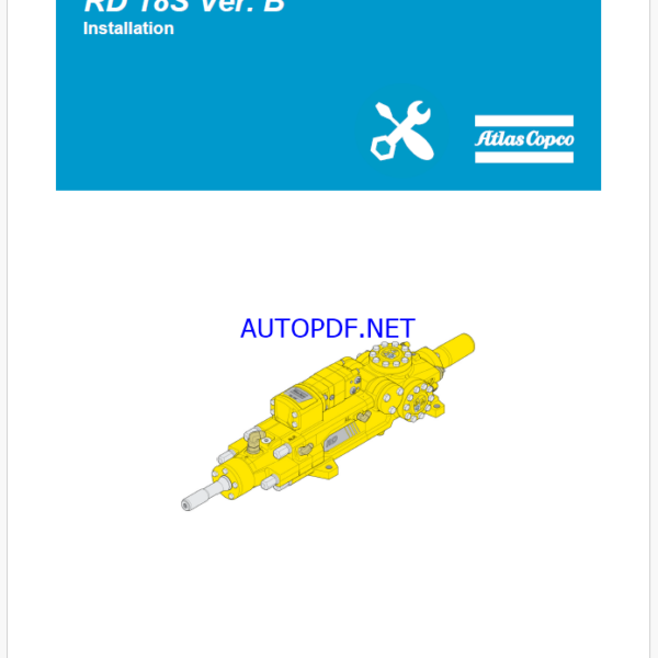 Atlas Copco Hydraulic Rock Drill RD 18S Ver. B Maintenance Manual