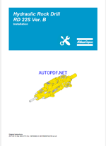 Atlas Copco Hydraulic Rock Drill RD 22S Ver. B Maintenance Manual
