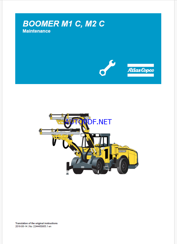 Atlas Copco BOOMER M1 C, M2 C Maintenance Manual