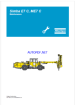 Atlas Copco Simba E7 C, ME7 C Maintenance Manual