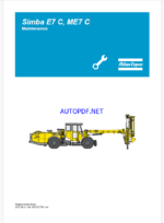 Atlas Copco Simba E7 C, ME7 C Maintenance Manual