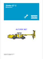 Atlas Copco Simba E7 C Maintenance Manual