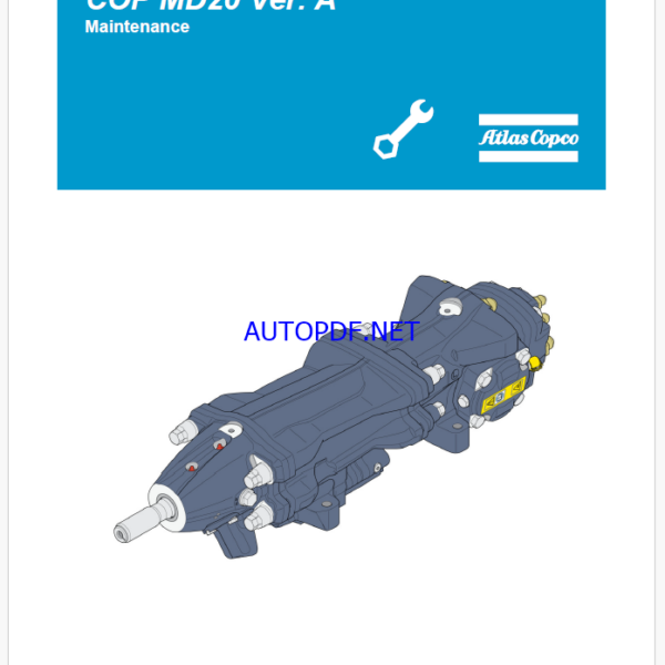 Atlas Copco Hydraulic Rock Drill COP MD20 Ver. A Maintenance Manual