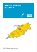 Atlas Copco Hydraulic Rock Drill RD 8 Ver. A Maintenance Manual