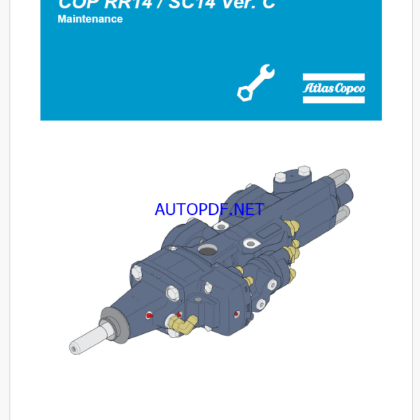 Atlas Copco Hydraulic Rock Drill COP RR14 / SC14 Ver. C Maintenance Manual