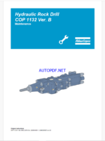 Atlas Copco Hydraulic Rock Drill B COP 1132 Ver. B Maintenance Manual