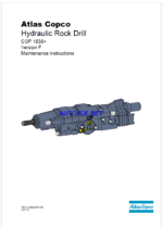 Atlas Copco Hydraulic Rock Drill COP 1838+ Version F Maintenance Manual