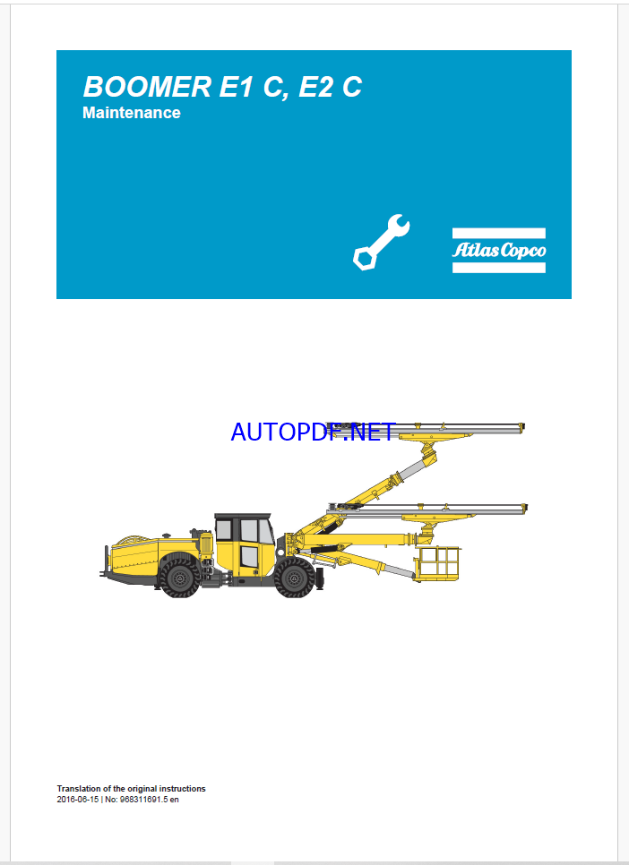 Atlas Copco BOOMER E1 C, E2 C Maintenance Manual