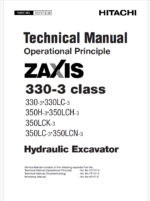 ZX330-3,ZX330LC-3,ZX350H-3,ZX350LCH-3,ZX350LCK-3,ZX350LC-3,ZX350LCN-3 Technical manual (Operational Principle)