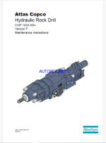 Atlas Copco Hydraulic Rock Dril COP 1838 HD+ Version F Maintenance Manual