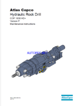 Atlas Copco Hydraulic Rock Dril COP 1838 HD+ Version F Maintenance Manual