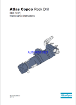 Atlas Copco Rock Drill BBC 120F Maintenance Manual