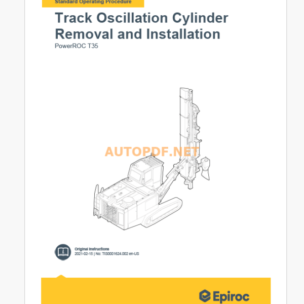 Epiroc PowerROC T35 Component Removal and Installation Instructions