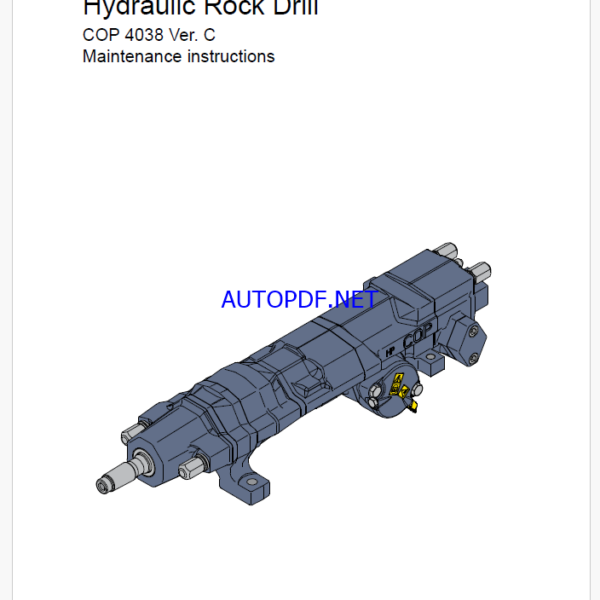 Atlas Copco Hydraulic Rock Drill COP 4038 Ver. C Maintenance Manual