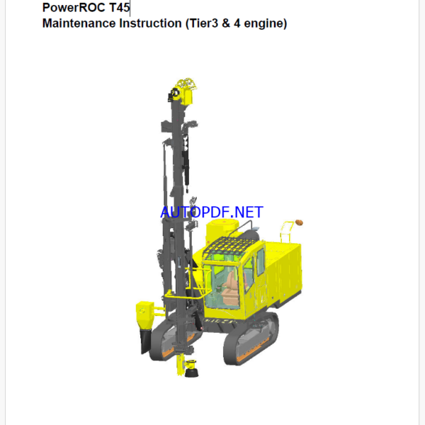 Atlas Copco PowerROC T45 Maintenance Manual