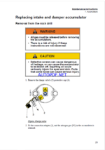 Atlas Copco Hydraulic Rock Drill COP 2560EX+ Version F Maintenance Manual