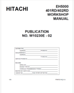 EH5000 Workshop Manual