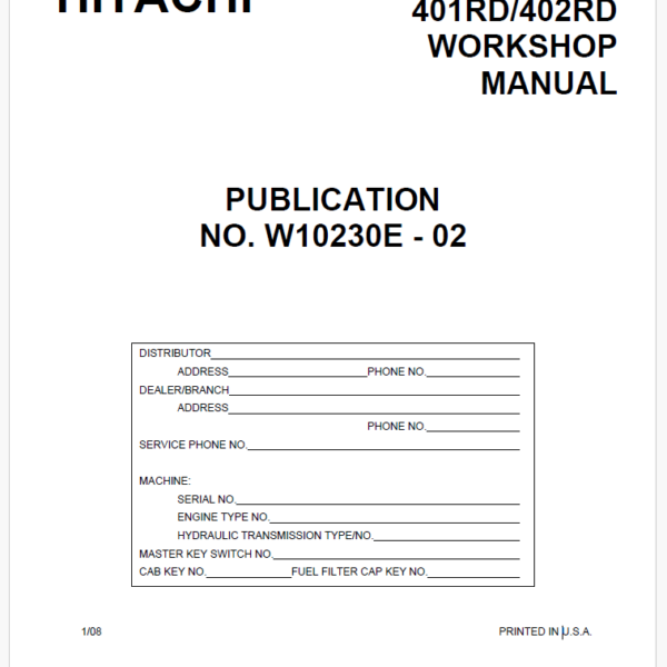 EH5000 Workshop Manual