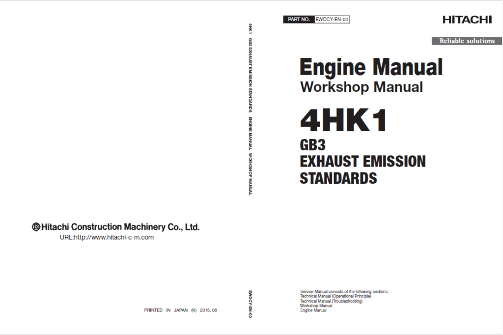 4HK1 GB3 EXHAUST EMISSION STANDARDS Engine Manual (Workshop Manual)