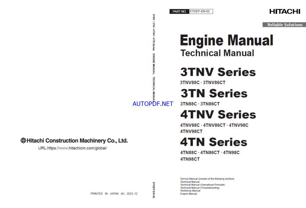 3TNV, 4TNV Series Engine Manual (Technical Manual)