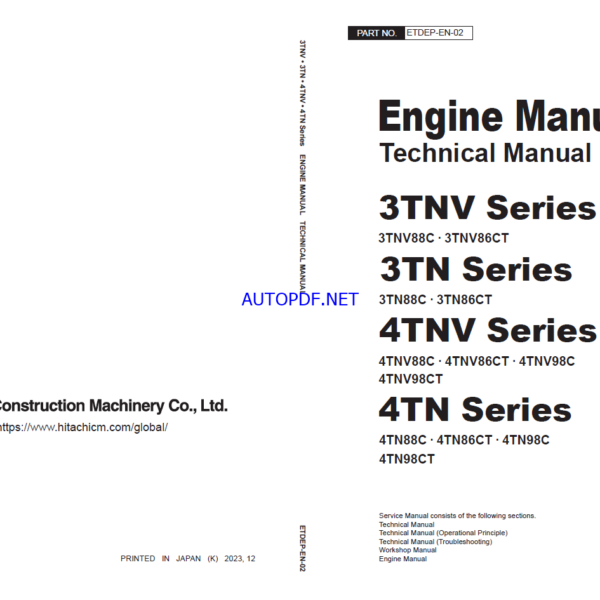 3TNV, 4TNV Series Engine Manual (Technical Manual)