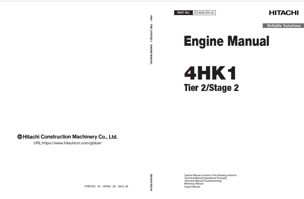 4HK1 Tier 2Stage 2 Engine Manual