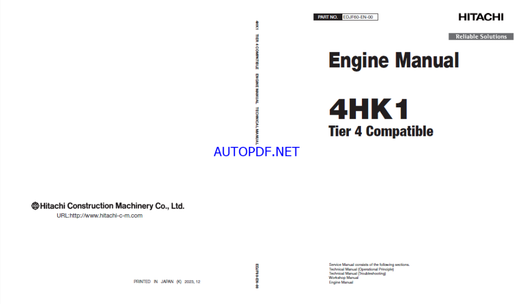 4HK1 Tier 4 Compatible Engine Manual (North America)