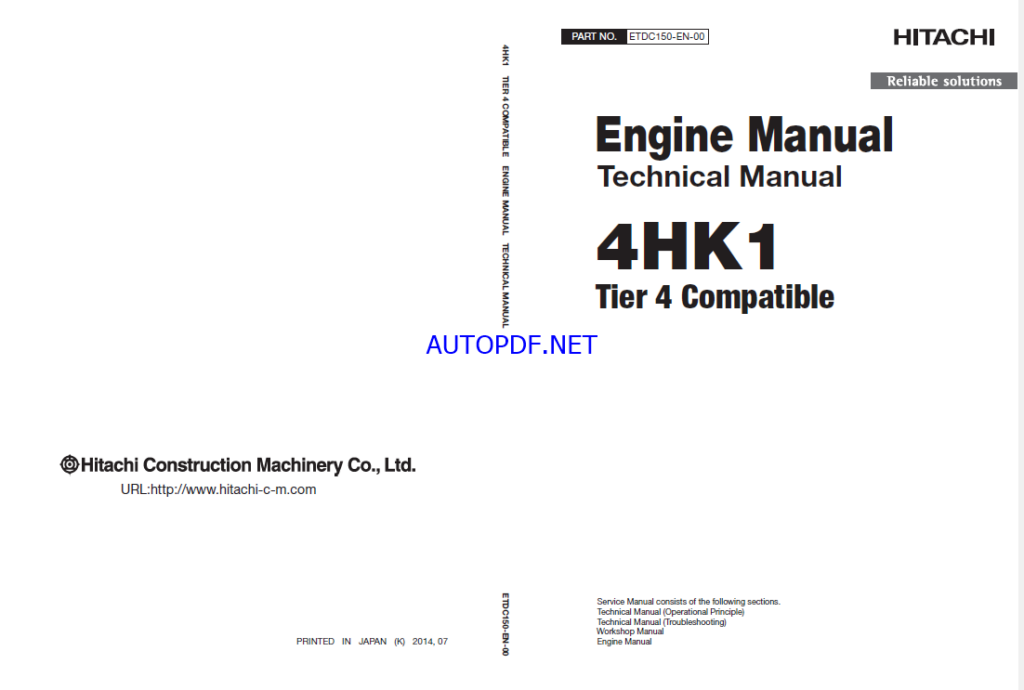 Hitachi 4HK1 Tier 4 Compatible