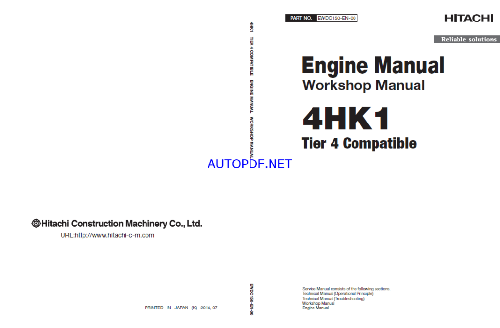 Hitachi 4HK1 Tier 4 Compatible