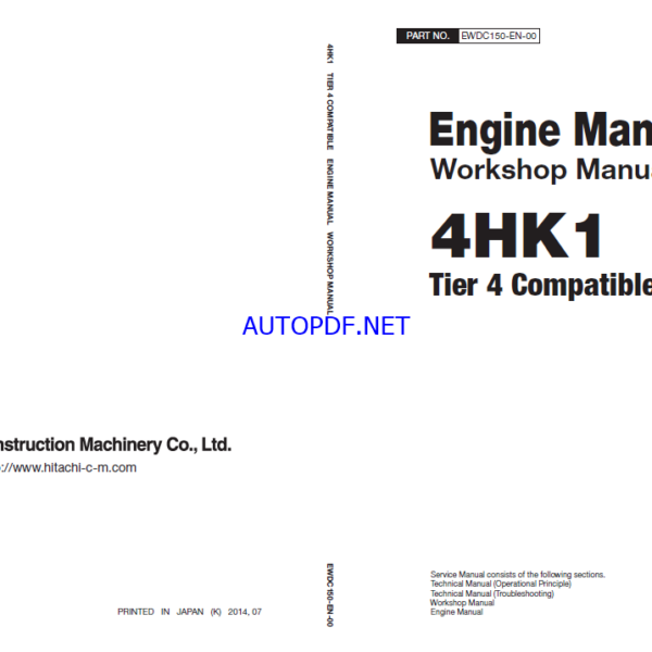 Hitachi 4HK1 Tier 4 Compatible