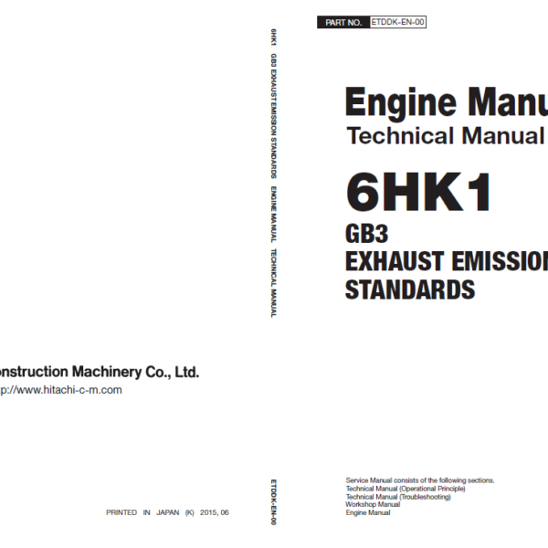 6HK1 GB3 EXHAUST EMISSION STANDARDS Engine Manual (Technical Manual)